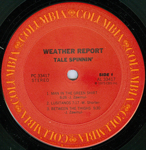 Weather Report : Tale Spinnin' (LP, Album, San)