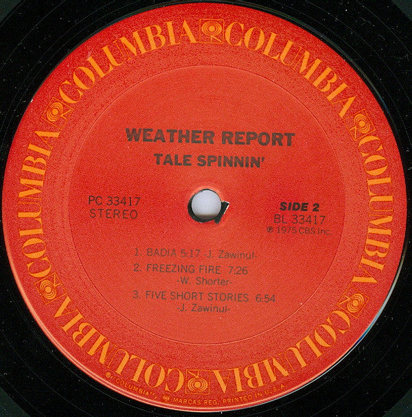 Weather Report : Tale Spinnin' (LP, Album, San)