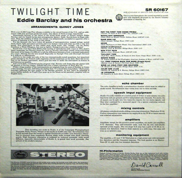 Eddie Barclay And His Orchestra* : Twilight Time (LP, Album)