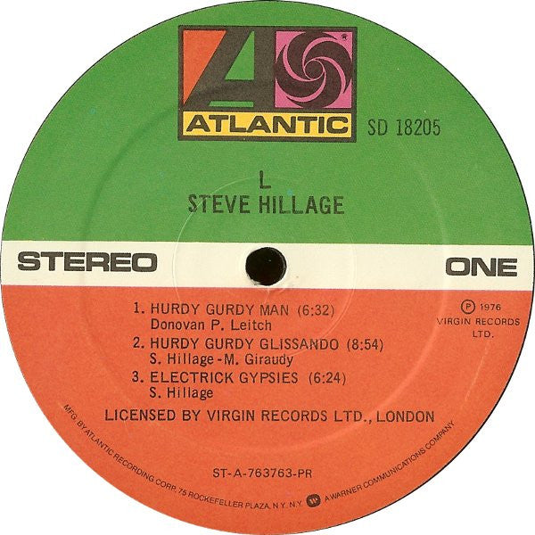 Steve Hillage : L (LP, Album, Pre)