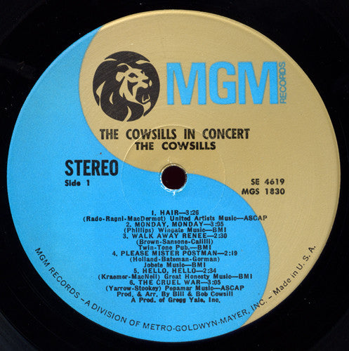 The Cowsills : In Concert (LP, Album, MGM)