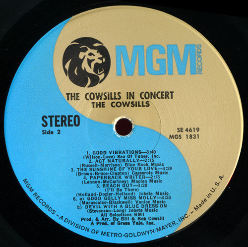 The Cowsills : In Concert (LP, Album, MGM)