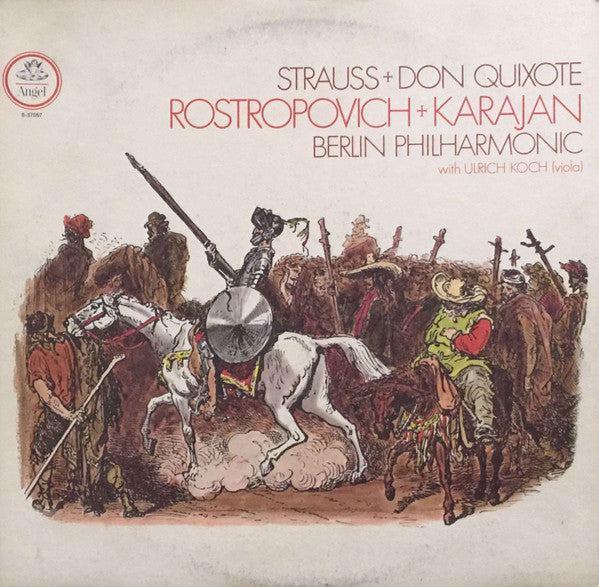 Richard Strauss - Mstislav Rostropovich, Herbert von Karajan, Berliner Philharmoniker, Ulrich Koch : Don Quixote (LP, Album, Quad)