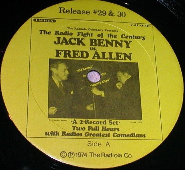 Jack Benny & Fred Allen (2) : The Radio Fight Of The Century (Jack Benny Vs Fred Allen) (2xLP)