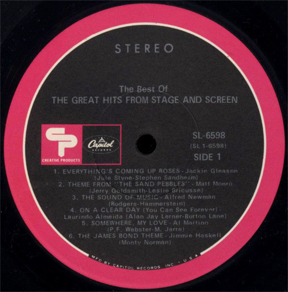 Various : The Stereo Collector's Set, Volume 2- The Great Hits From Stage And Screen (LP, Comp, Ltd)