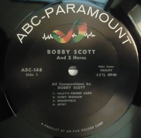Bobby Scott : Bobby Scott And 2 Horns - West Coast Jazz Compositions, Vol. 1 (LP, Mono)