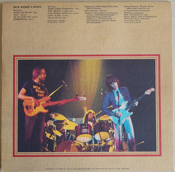 Beck, Bogert & Appice : Beck, Bogert & Appice (LP, Album, Pit)