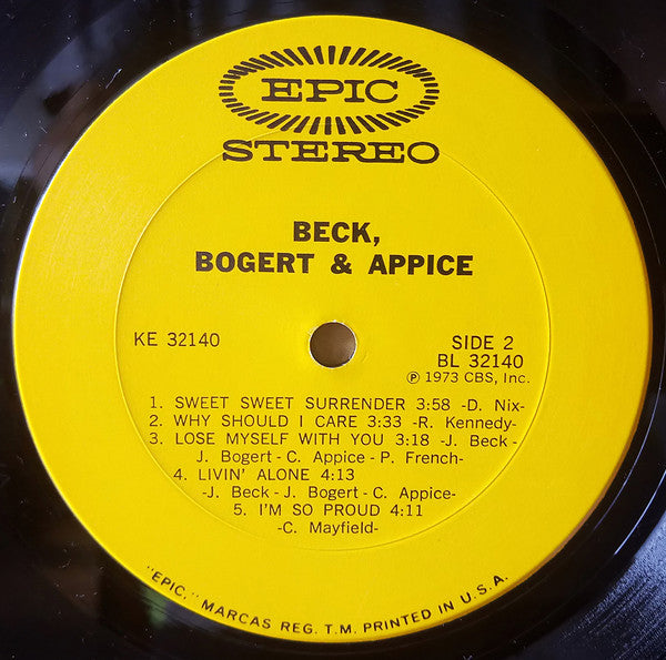 Beck, Bogert & Appice : Beck, Bogert & Appice (LP, Album, Pit)