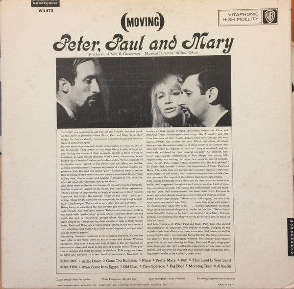 Peter, Paul & Mary : (Moving) (LP, Album, Mono, RE)