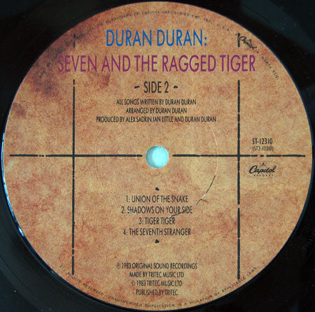 Duran Duran : Seven And The Ragged Tiger (LP, Album, Jac)