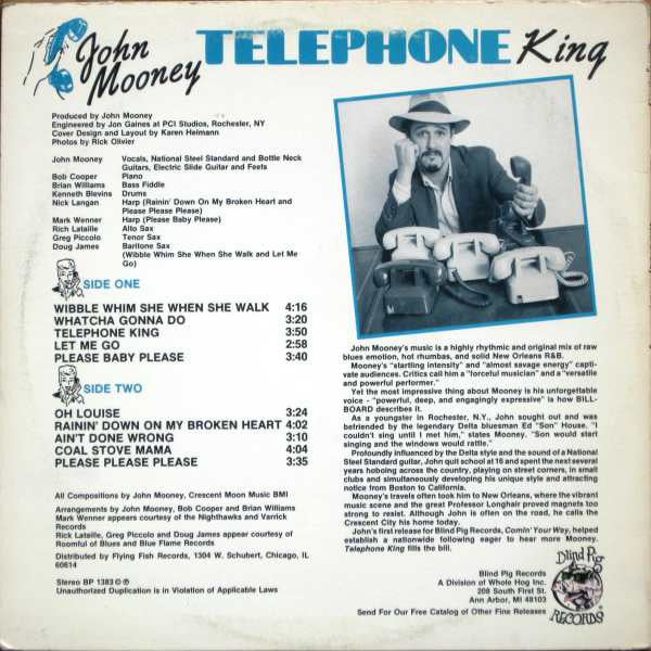 John Mooney : Telephone King (LP, Album)