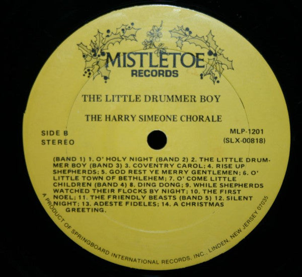 The Harry Simeone Chorale : The Little Drummer Boy: A Christmas Festival (LP, RE)