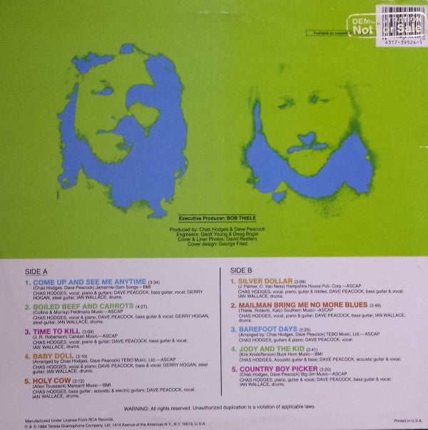 Chas Hodges, Dave Peacock, Gerry Hogan, Ian Wallace : Oily Rags (LP, Album, Promo, RE, Pit)