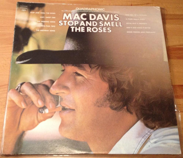 Mac Davis : Stop And Smell The Roses (LP, Album, Quad)