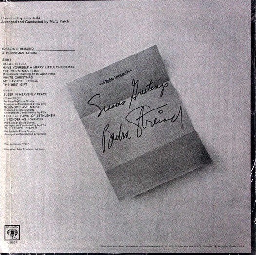 Barbra Streisand : A Christmas Album (LP, Album, RE, San)