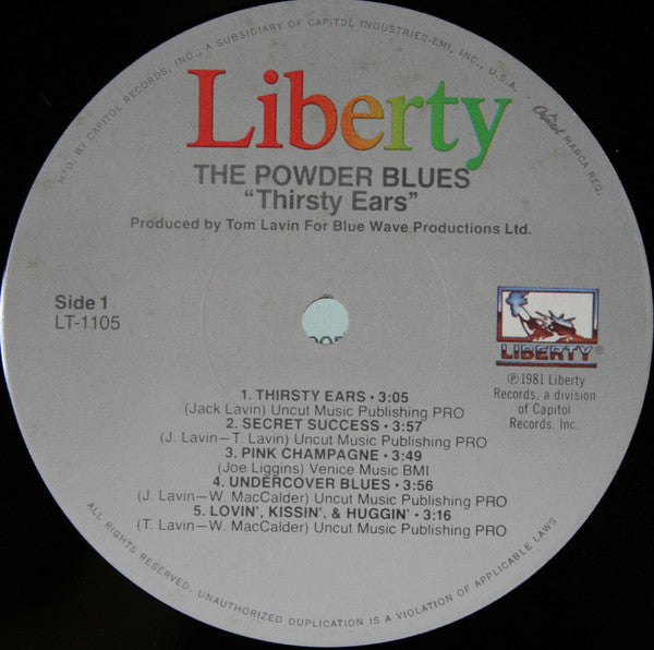 Powder Blues : Thirsty Ears (LP, Album)
