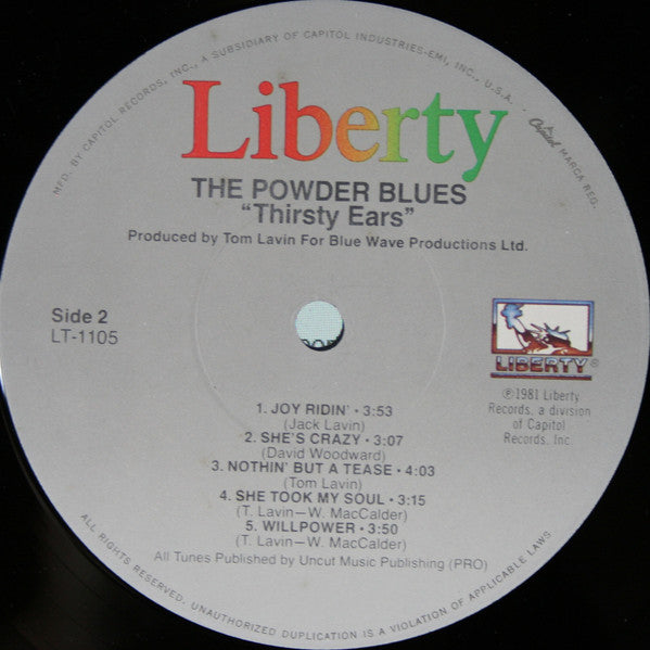 Powder Blues : Thirsty Ears (LP, Album)