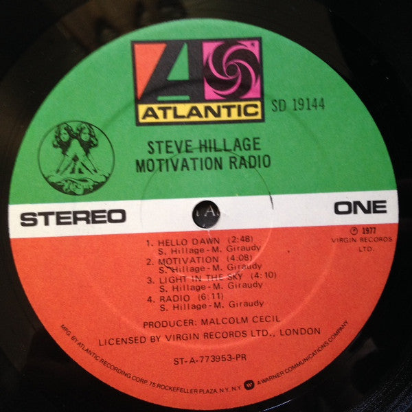 Steve Hillage : Motivation Radio (LP, Album, Pre)