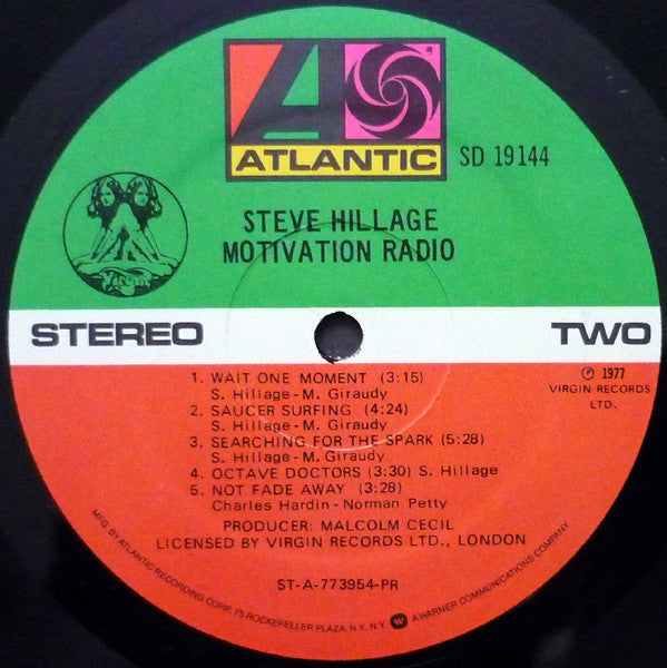 Steve Hillage : Motivation Radio (LP, Album, Pre)