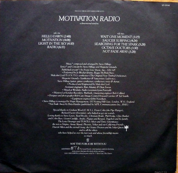 Steve Hillage : Motivation Radio (LP, Album, Pre)