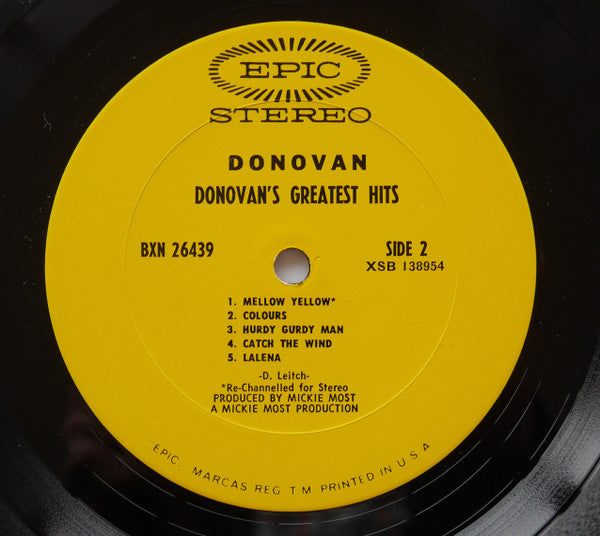 Donovan : Donovan's Greatest Hits (LP, Comp, San)