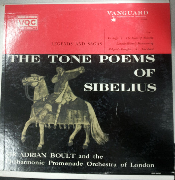 Sir Adrian Boult And The Philharmonic Promenade Orchestra Of London* : The Tone Poems Of Sibelius (Legends And Sagas Vol. 1) (LP, Mono)