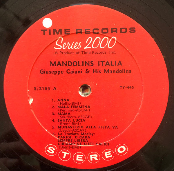 Giuseppe Caiani : Mandolins Italia (LP, Album)