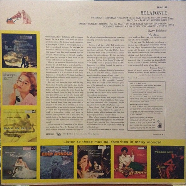 Harry Belafonte : Belafonte (LP, Album, Mono, Hol)