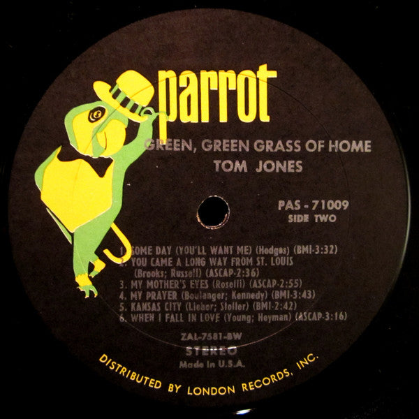 Tom Jones : Green Green Grass Of Home (LP, Album, BW )