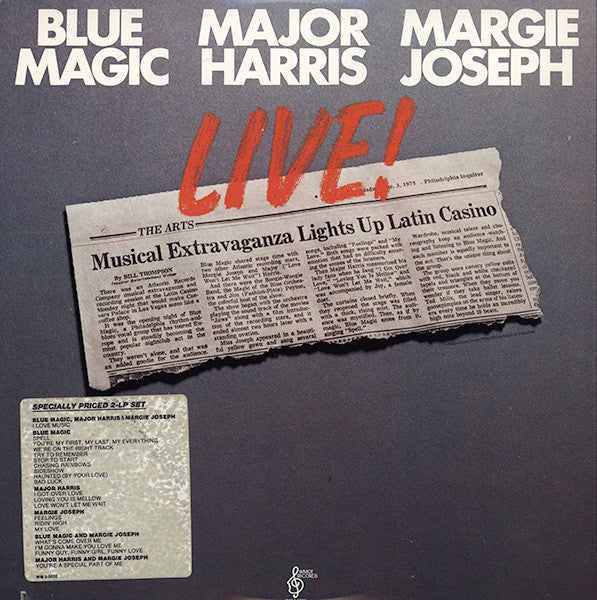 Blue Magic, Major Harris, Margie Joseph : Live! (2xLP, Album, RI )