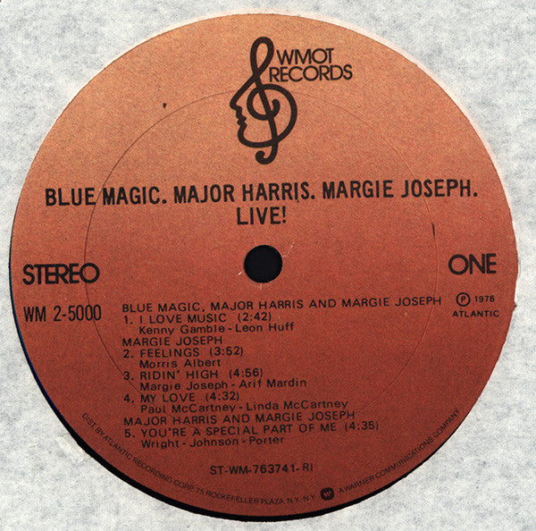 Blue Magic, Major Harris, Margie Joseph : Live! (2xLP, Album, RI )
