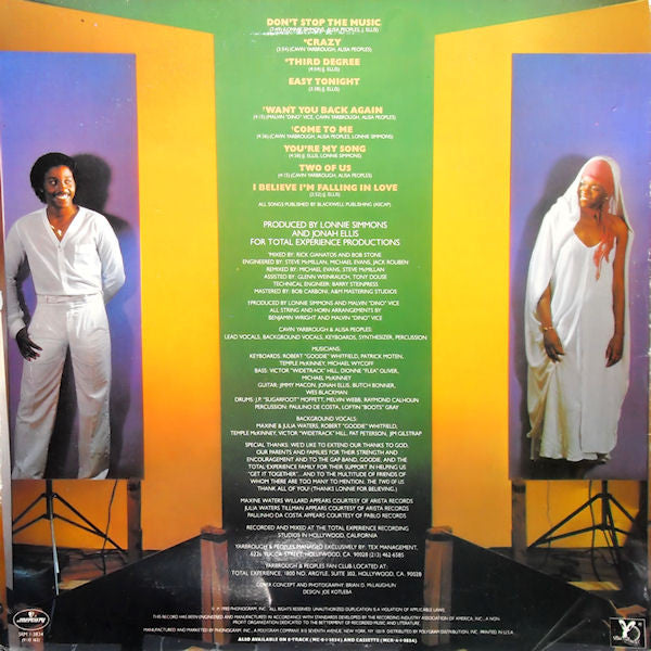 Yarbrough & Peoples : The Two Of Us (LP, Album, RP)