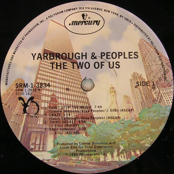 Yarbrough & Peoples : The Two Of Us (LP, Album, RP)
