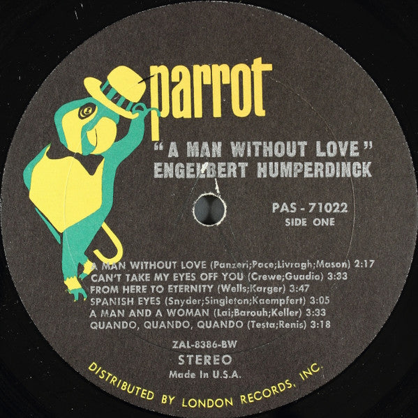 Engelbert Humperdinck : A Man Without Love (LP, BW )