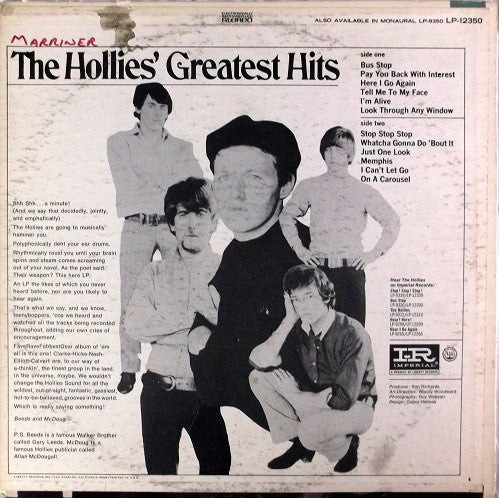 The Hollies : The Hollies' Greatest Hits (LP, Comp, RCA)