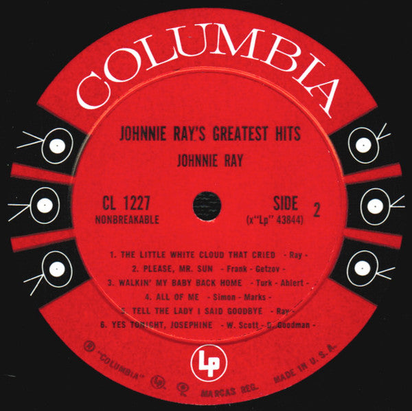 Johnnie Ray : Johnnie Ray's Greatest Hits (LP, Comp, Mono)