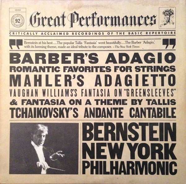 Various / Bernstein*, New York Philharmonic : Romantic Favorites For Strings (LP, Comp, RM)