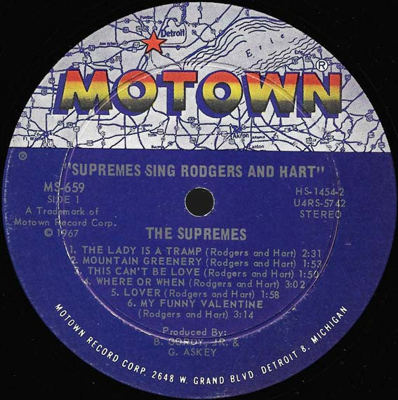 The Supremes : The Supremes Sing Rodgers & Hart (LP, Album)