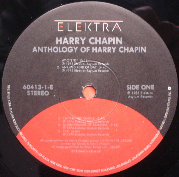 Harry Chapin : Anthology Of Harry Chapin (LP, Comp)