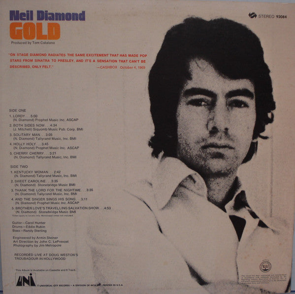 Neil Diamond : Gold (LP, Album, RE, All)
