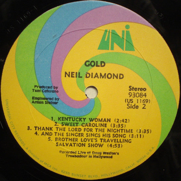 Neil Diamond : Gold (LP, Album, RE, All)