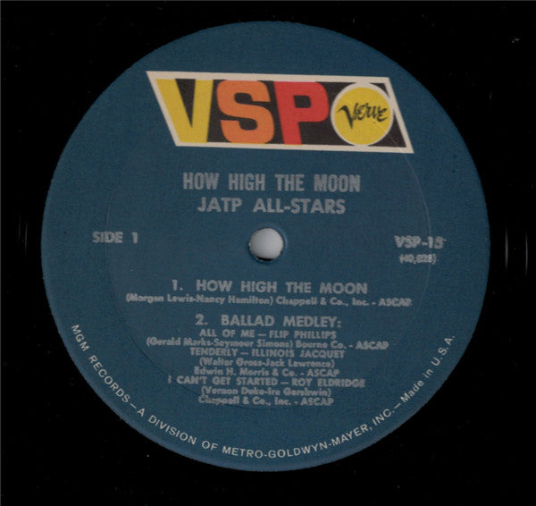 The JATP All Stars* : How High The Moon (LP, Comp, Mono)