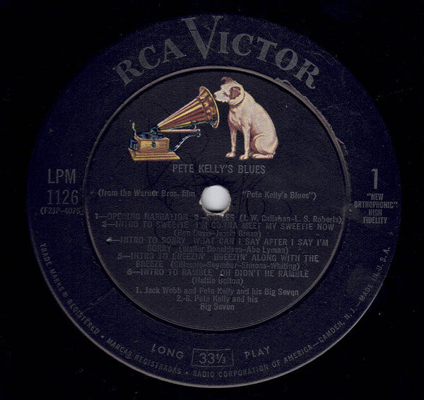 Jack Webb, Pete Kelly And His Big Seven : Pete Kelly's Blues (LP, Mono)
