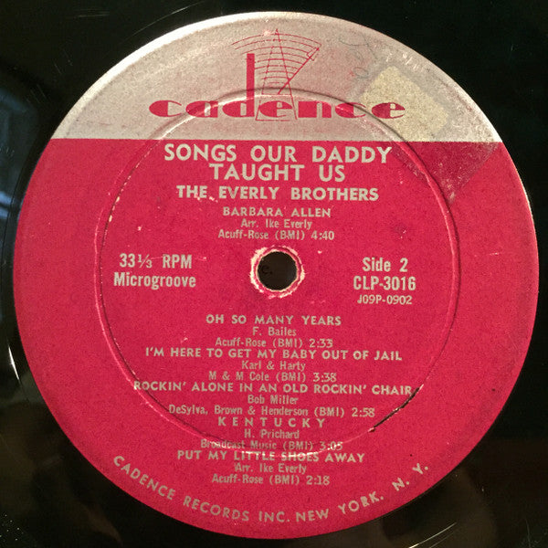 The Everly Brothers* : Songs Our Daddy Taught Us (LP, Album, Mono, Mon)