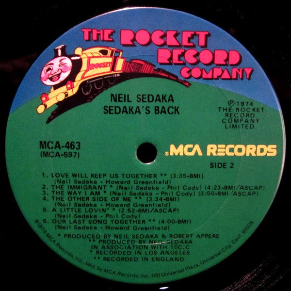 Neil Sedaka : Sedaka's Back (LP, Album, Comp, Club)