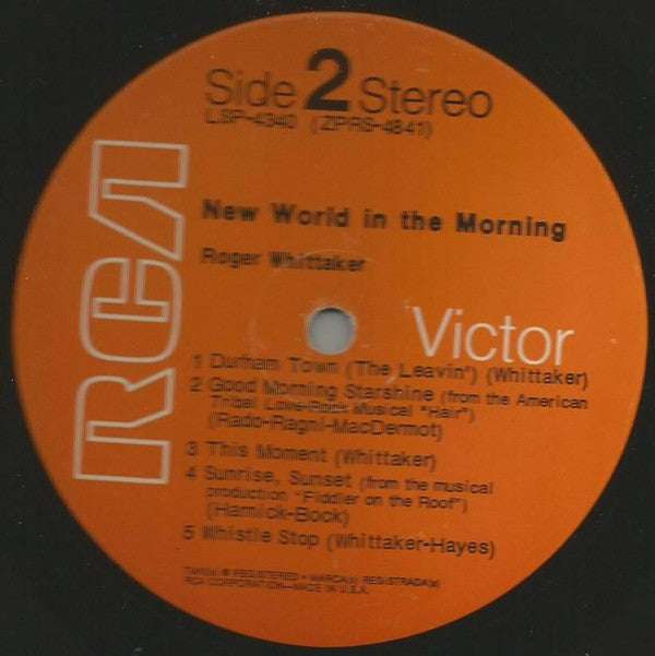 Roger Whittaker : New World In The Morning (LP, Album)