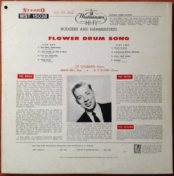Cy Coleman : Flower Drum Song (LP)