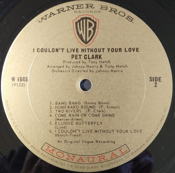 Pet Clark* : I Couldn't Live Without Your Love (LP, Album, Mono, Pit)