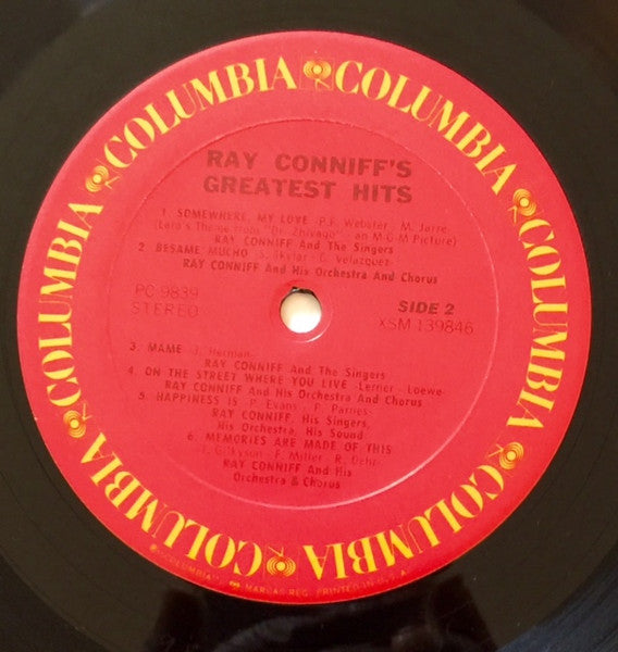 Ray Conniff : Ray Conniff's Greatest Hits (LP, Comp, RE, Car)