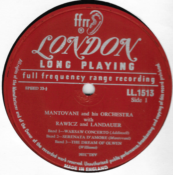Mantovani And His Orchestra With Rawicz & Landauer : Music From The Films (LP, Album)